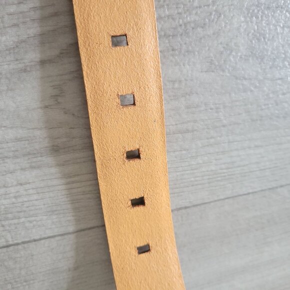 Perry Ellis Genuine Leather Belt With Brass Buckle Large - Picture 5 of 7